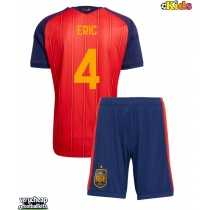 Spain Eric Garcia #4 Replica Home Minikit World Cup 2026 Short Sleeve (+ pants)